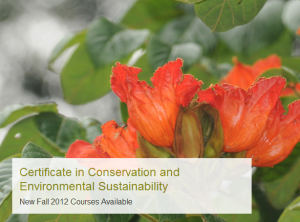 New Courses in Conservation, Sustainability