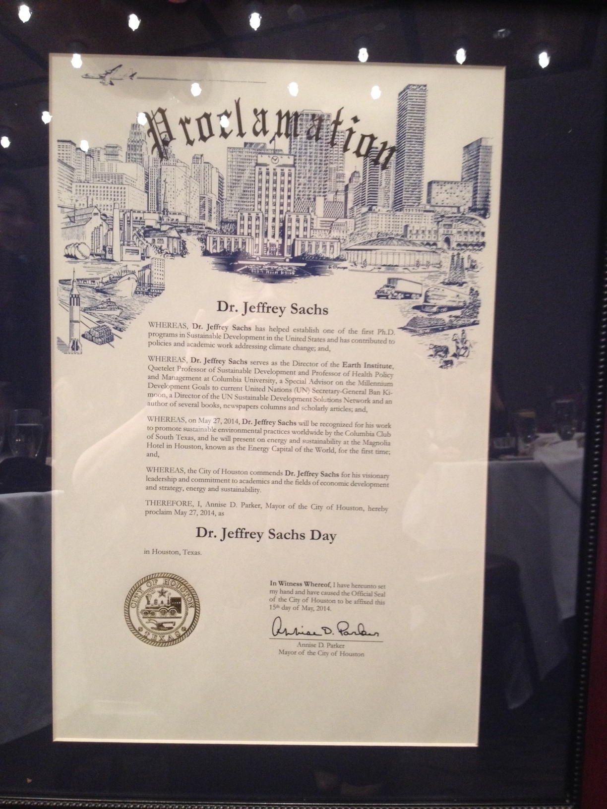 Houston Honors Jeffrey Sachs