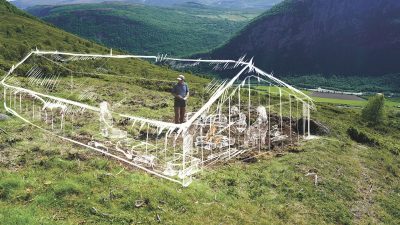 A sketch of a Viking home's original shape