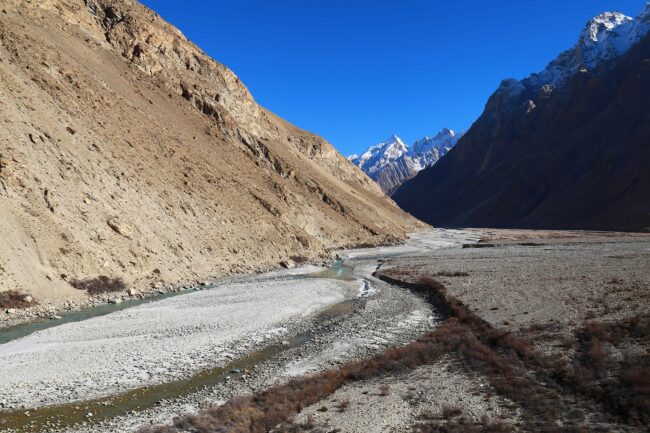 Water streams from the melting Glaciers of northern Pakistan