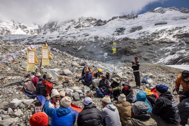 Scientists and spiritual leaders on Yala Glacier