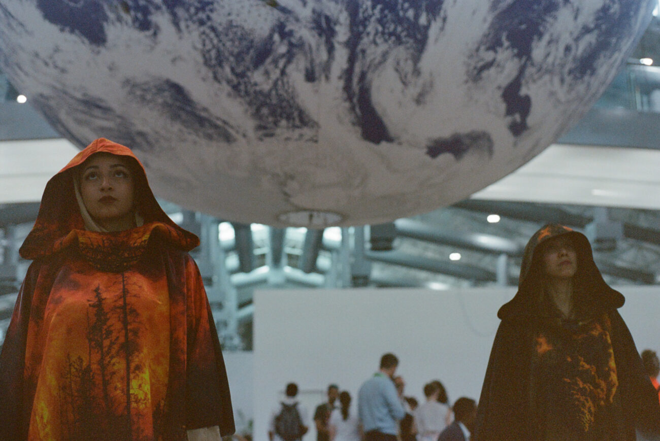 Globe and attendees at COP30