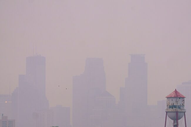 Canadian wildfire smoke creates hazy skies in Minneapolis