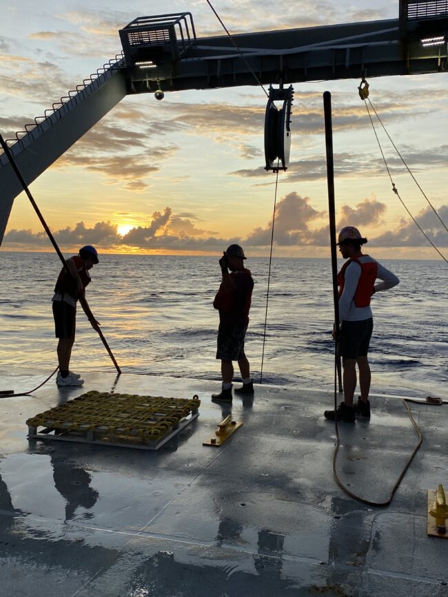 BLOOFINZ research cruise in Argo Abyssal Plain. (Joaquim Goes, LDEO)