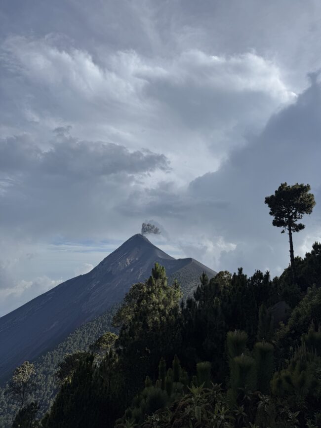 Volcán Acatenango in eruption, Guatemala. (Lylia Saurel, Climate School)