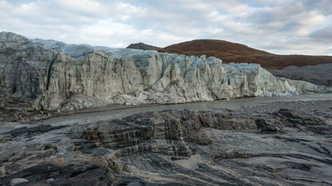 Rock, ice, and sky in Greenland. (Marco Tedesco, LDEO)