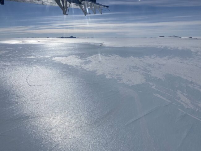 Allan Hills blue ice area as viewed from a plane