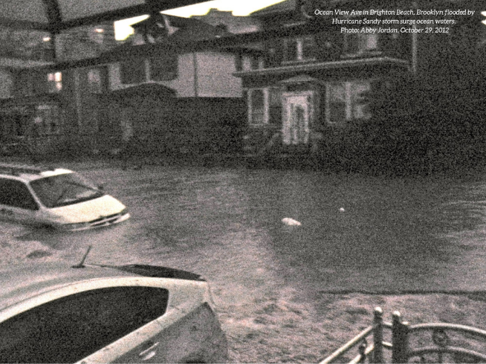 Cars submerged during Hurricane Sandy