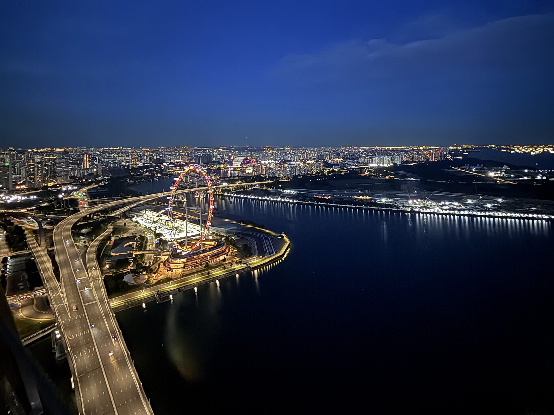 Skyline of Singapore from Marina Bay Sands