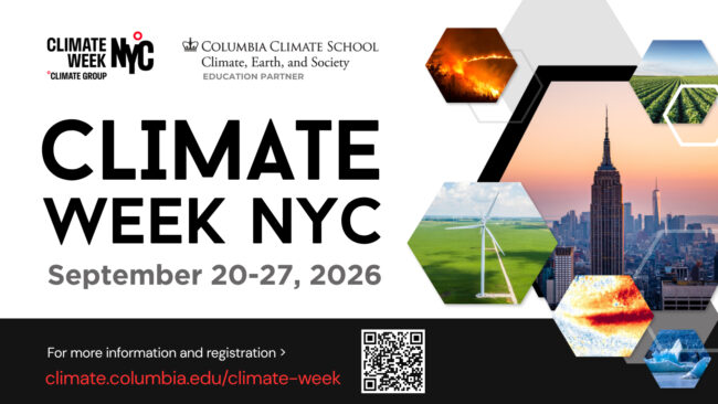 A banner for Climate Week