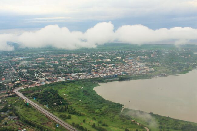 aerial view of Kisumu, Kenya.